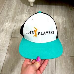 47 The Players Sawgrass TPC Golf Color-block Snap Back Hat‎ Cap Blue White Youth